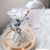 永生花玻璃夜燈-小香白玫瑰(中型)：圖片 2