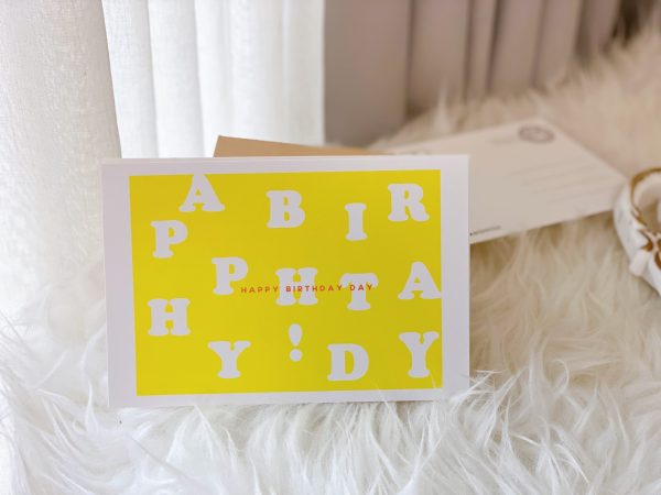 SANDWISH 明信片-YELLOW HAPPY BIRTHDAY